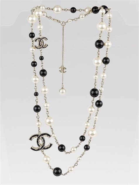 chanel inspired necklace singapore|chanel black and white necklace.